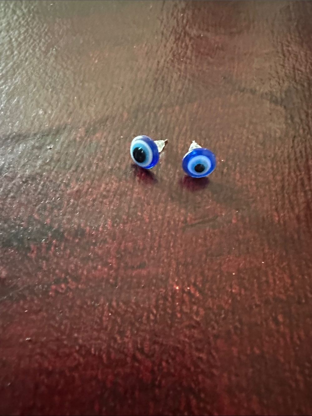 Blue Evil Eye Stud Earrings - Protective Charm